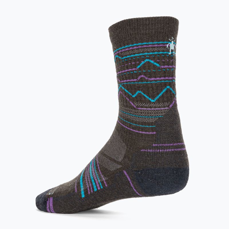 Calzini da trekking da donna Smartwool Hike Light Cushion Mountain Range Pattern Crew castagna 2