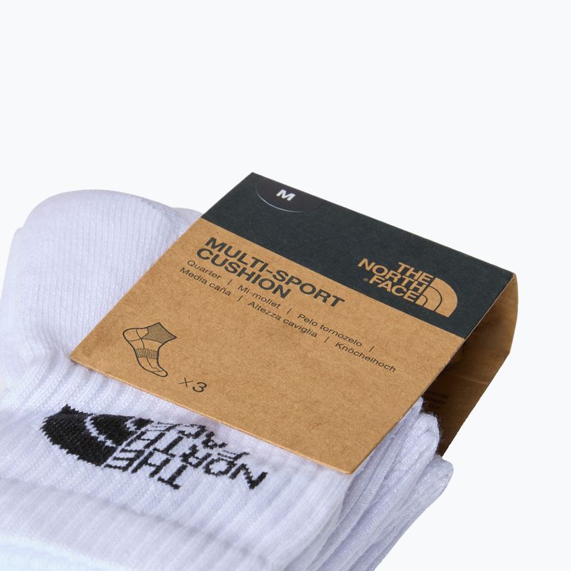 The North Face Multi Sport Cush Quarter Sock calzini da trekking 3 paia bianco 3