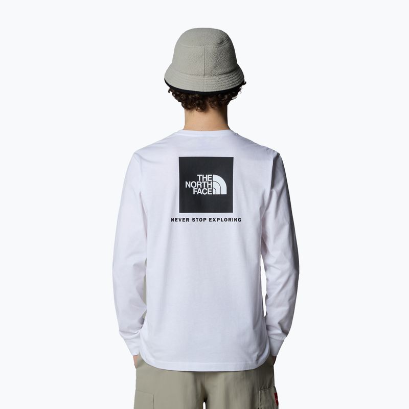 Maglietta a maniche lunghe The North Face Box Nse da uomo, bianco tnf 3