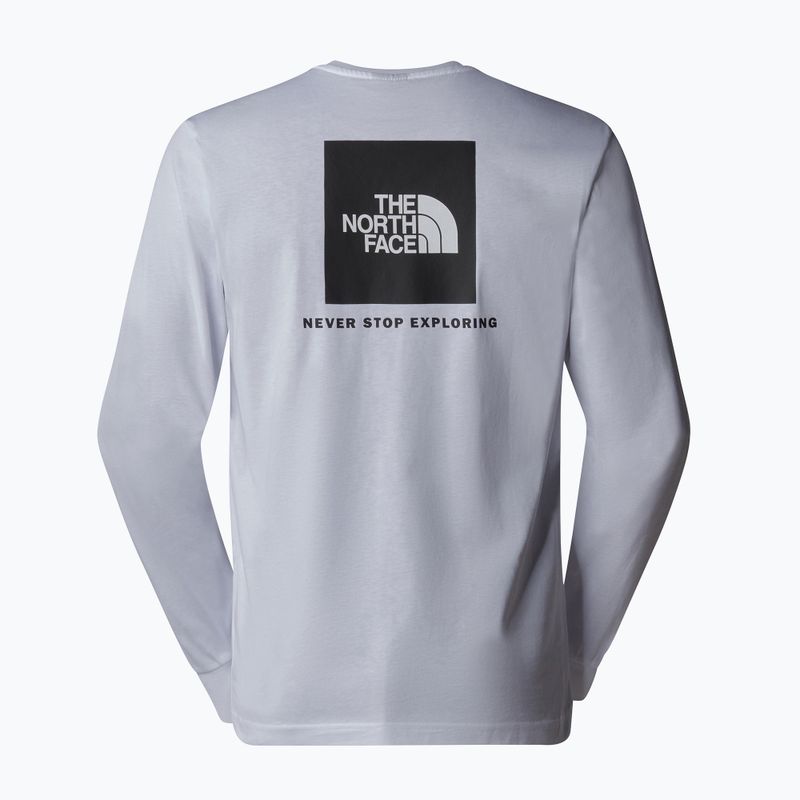 Maglietta a maniche lunghe The North Face Box Nse da uomo, bianco tnf 5