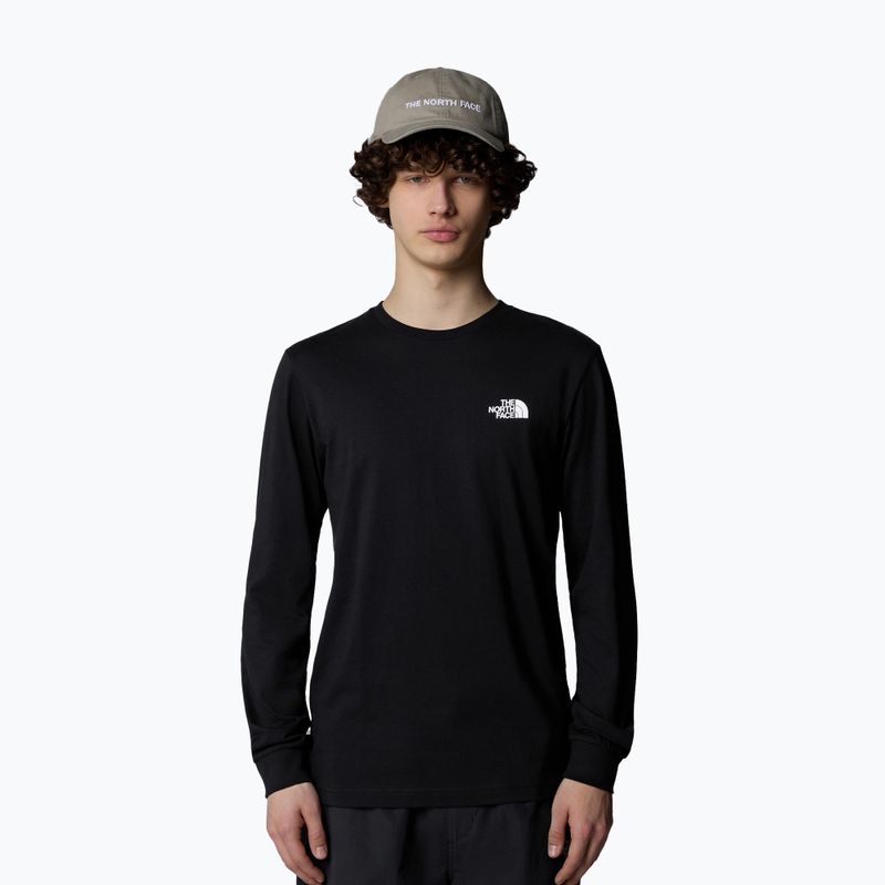 Maglietta The North Face Box Nse a maniche lunghe da uomo, nero tnf