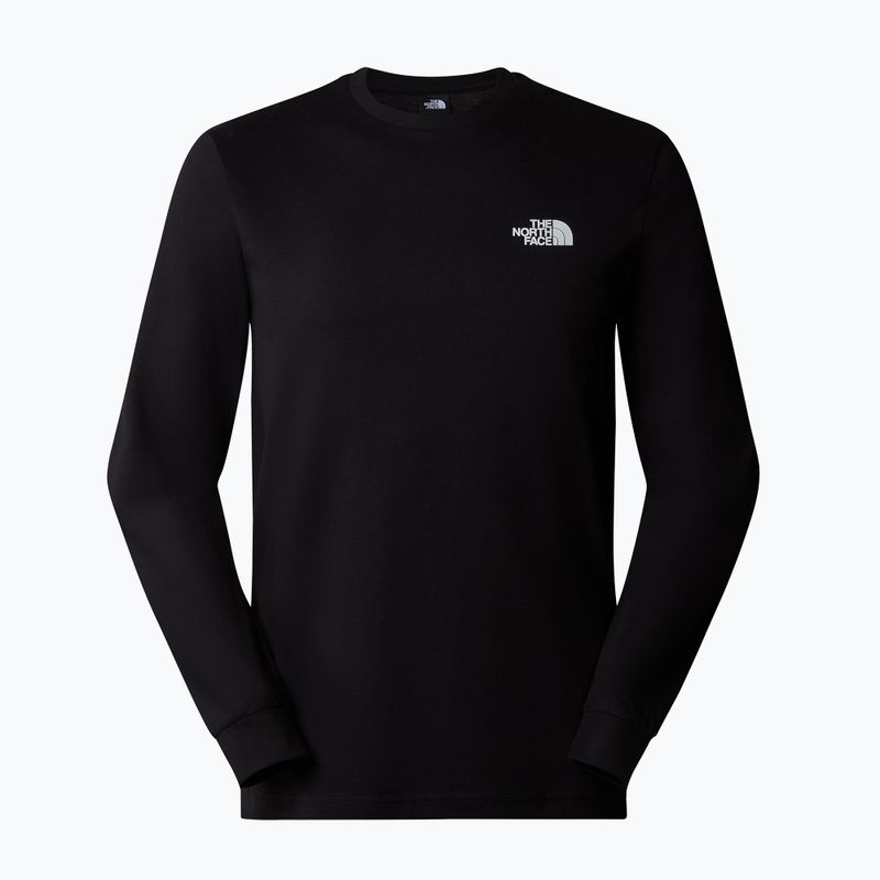 Maglietta The North Face Box Nse a maniche lunghe da uomo, nero tnf 4