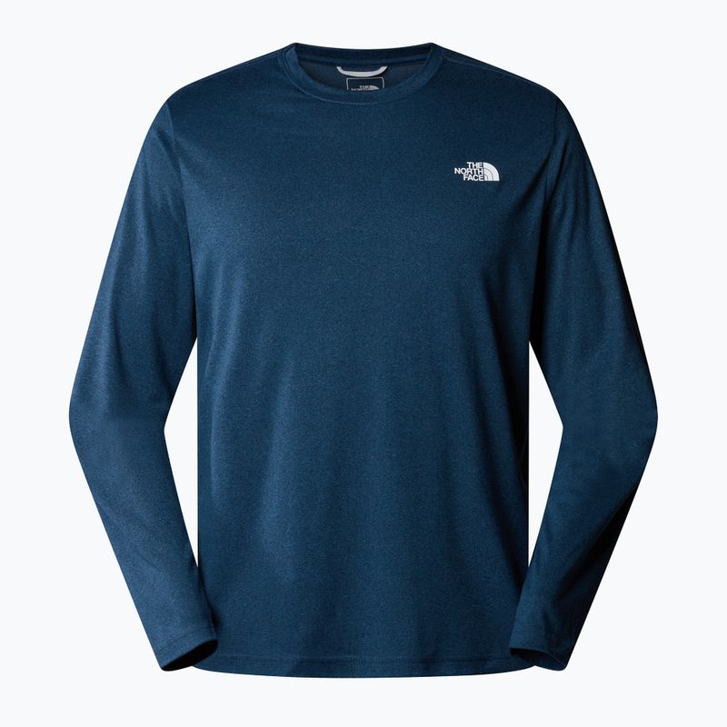 Uomo The North Face Reaxion Amp Crew a manica lunga per l'allenamento, blu ombra, erica scura