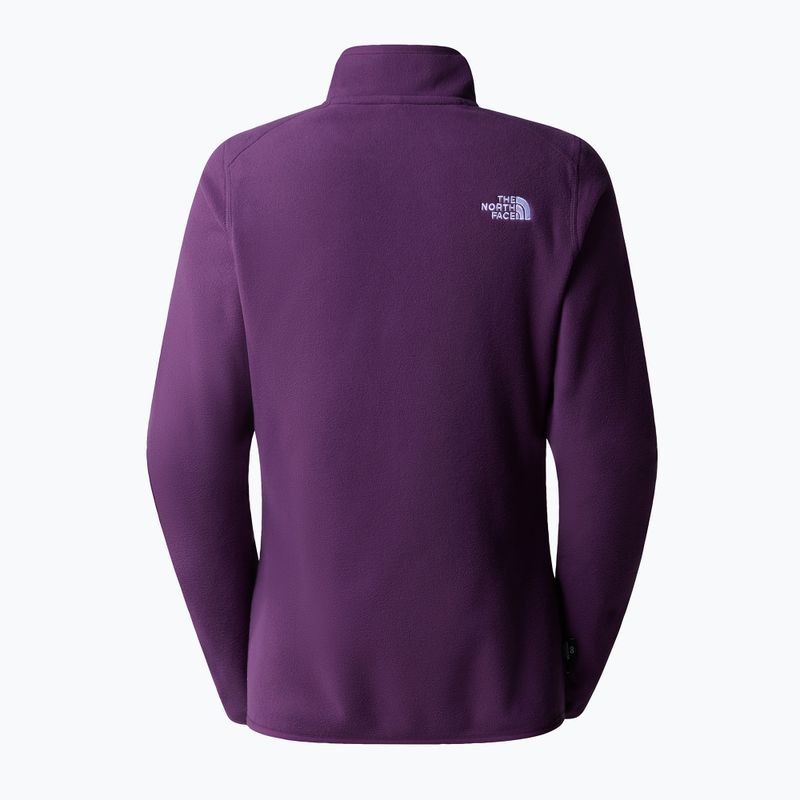 Felpa in pile da donna The North Face 100 Glacier 1/4 Zip ribes nero Viola 2