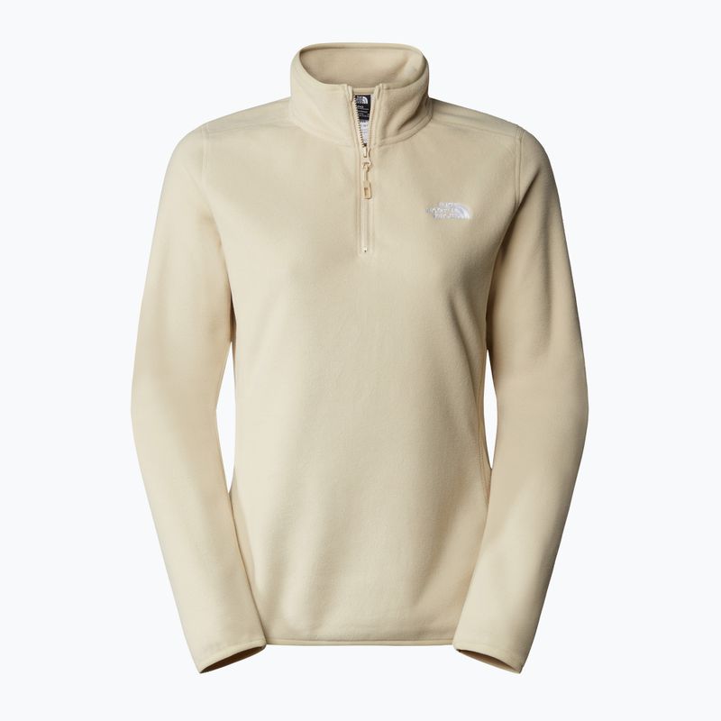 Felpa da donna in pile The North Face 100 Glacier 1/4 Zip gravel