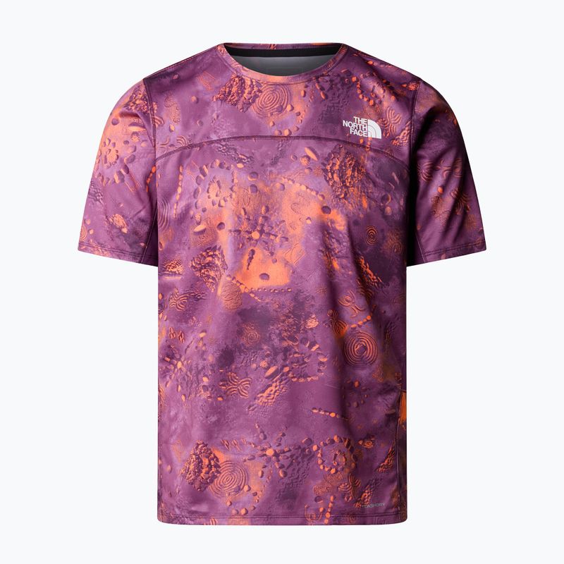 Maglietta da corsa da uomo The North Face Sunriser vivid flame trailglyph