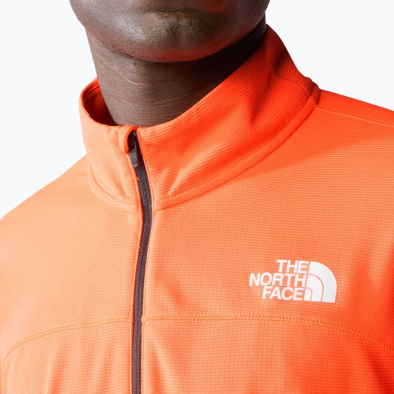 Felpa da running da uomo The North Face Sunriser 1/4 Zip, fiamma viva 4