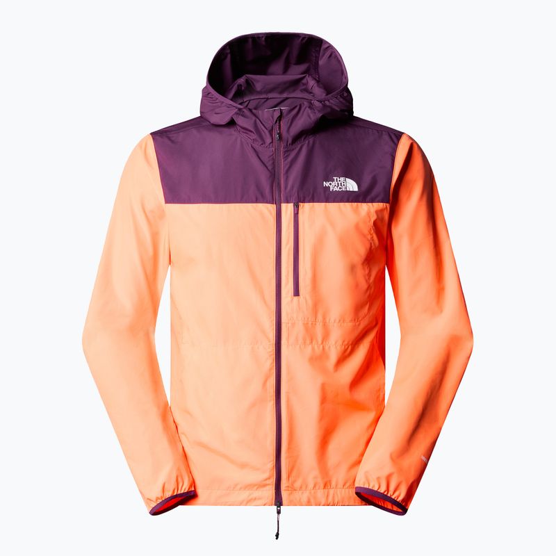 Giacca da corsa da uomo The North Face Higher Run Wind, fiamma viva/nero ribes viola 6