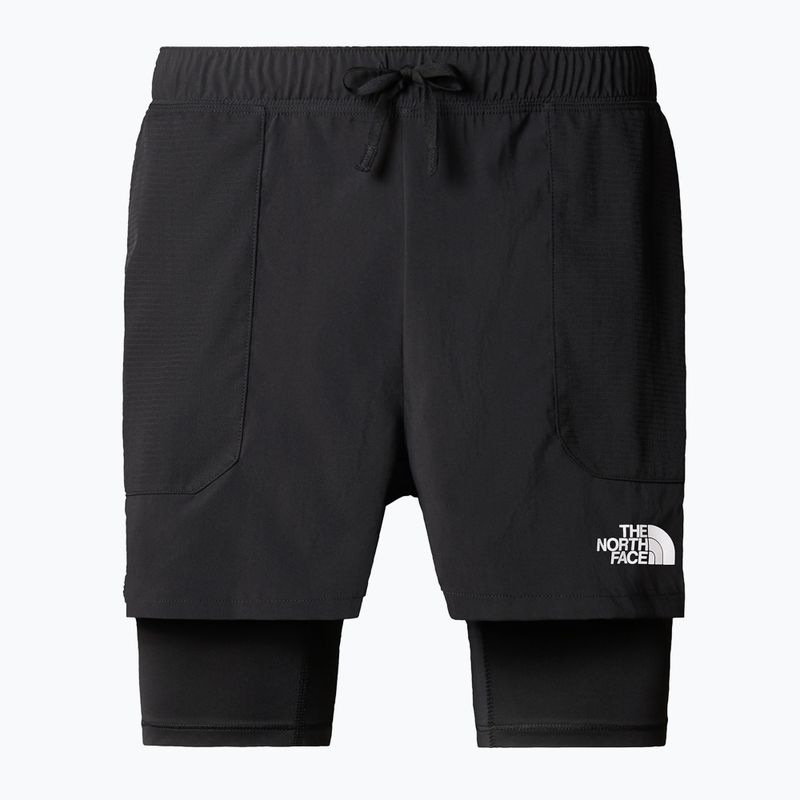 Pantaloncini da corsa da uomo The North Face Sunriser 2In1 Short 4In nero 4