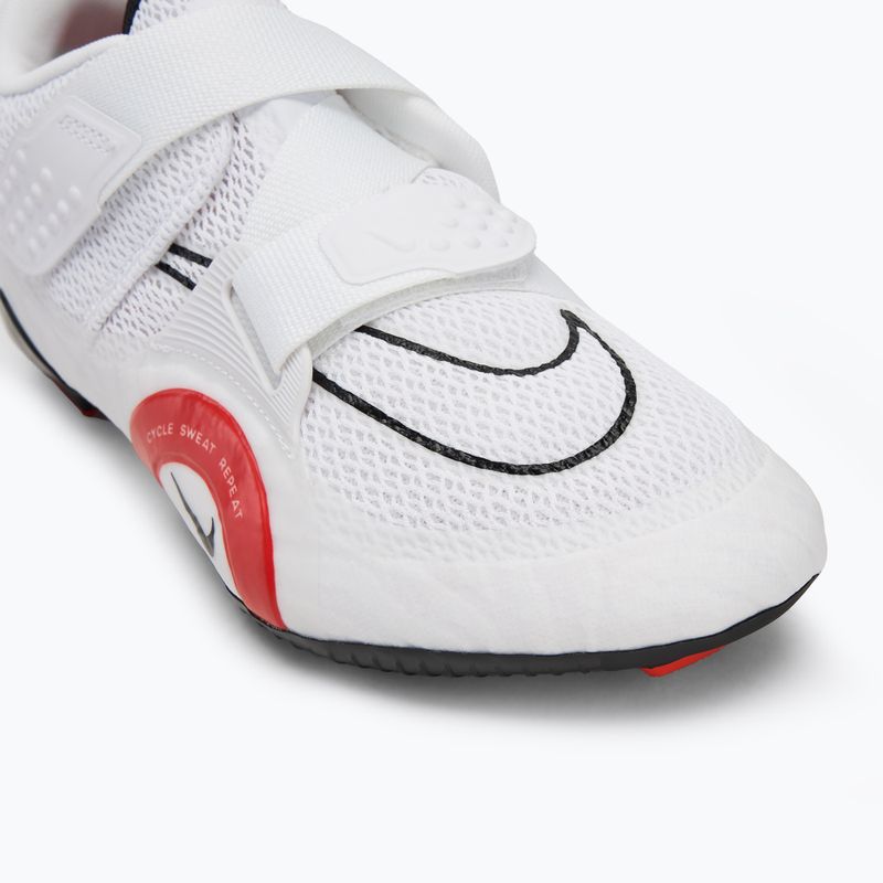 Scarpe da spinning Nike Superrep Cycle 2 bianche/rosso piccante 7