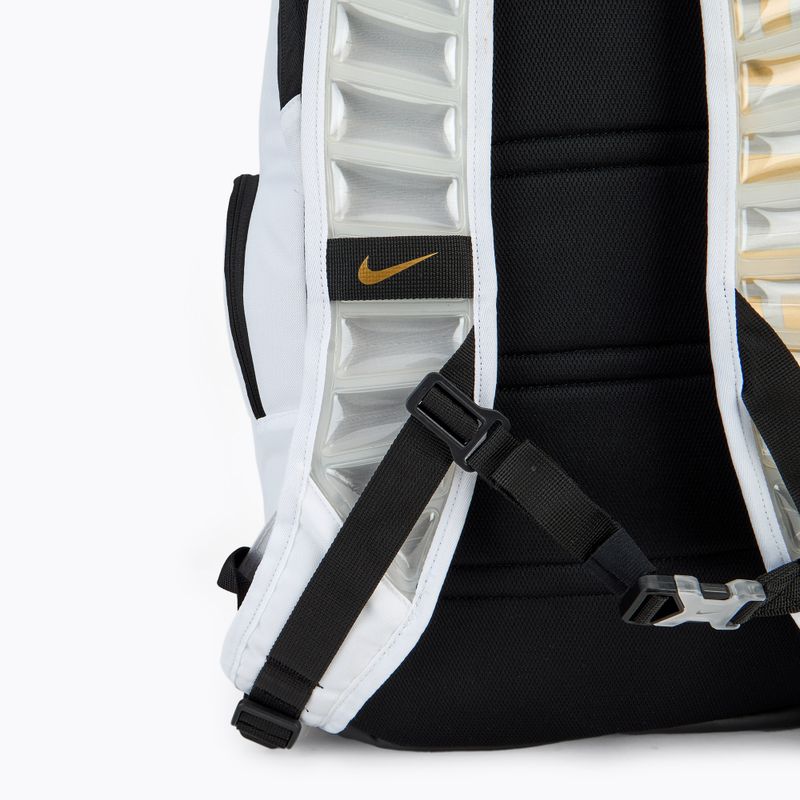 Zaino da allenamento Nike Hoops Elite 32 l bianco/nero/oro metallizzato 7