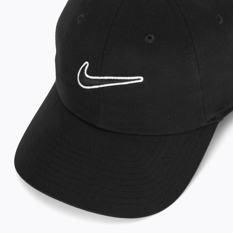 Cappellino con visiera Nike Club Unstructured Swoosh black/black 3