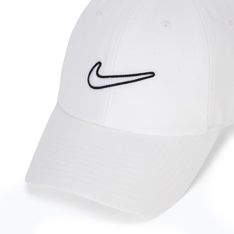 Cappellino con visiera Nike Club Unstructured Swoosh white/white 3