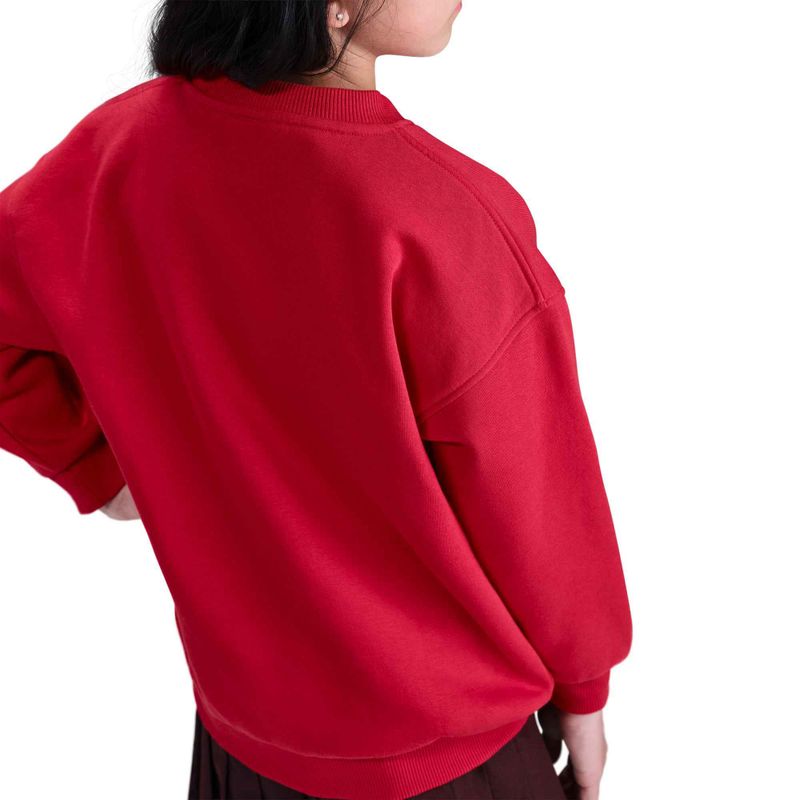 Felpa Nike Sportswear Club Fleece da bambino rosso universitario/bianco 6