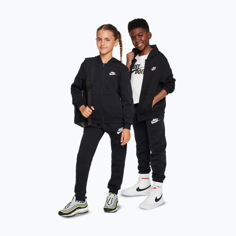 Felpa bambini Nike Club Fleece black/white 2