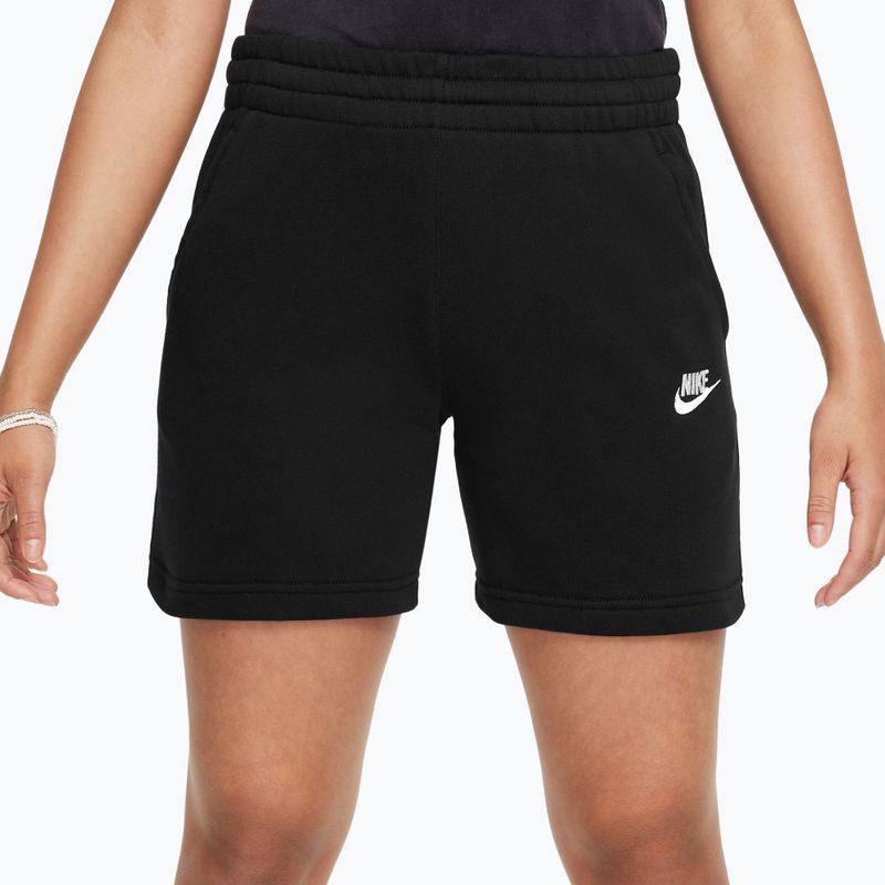 Pantaloncini da bambino Nike Sportswear Club Fleece nero/nero/bianco 3
