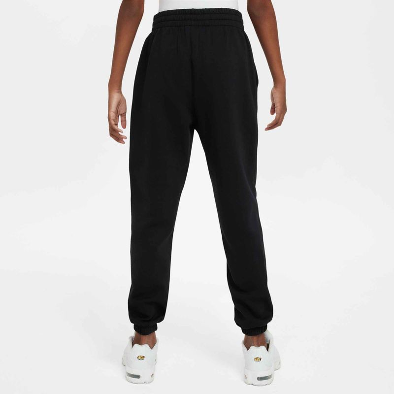 Pantaloni da bambino Nike Sportswear Club Fleece nero/nero/bianco 2