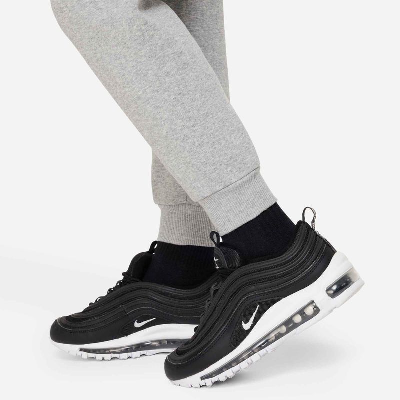 Pantaloni Nike Club Fleece da bambino grigio scuro heather/grigio base/bianco 5