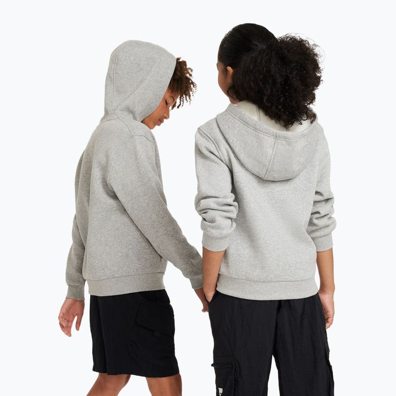 Felpa bambini Nike Sportswear Club Fleece dark grey heather/base grey/white 3
