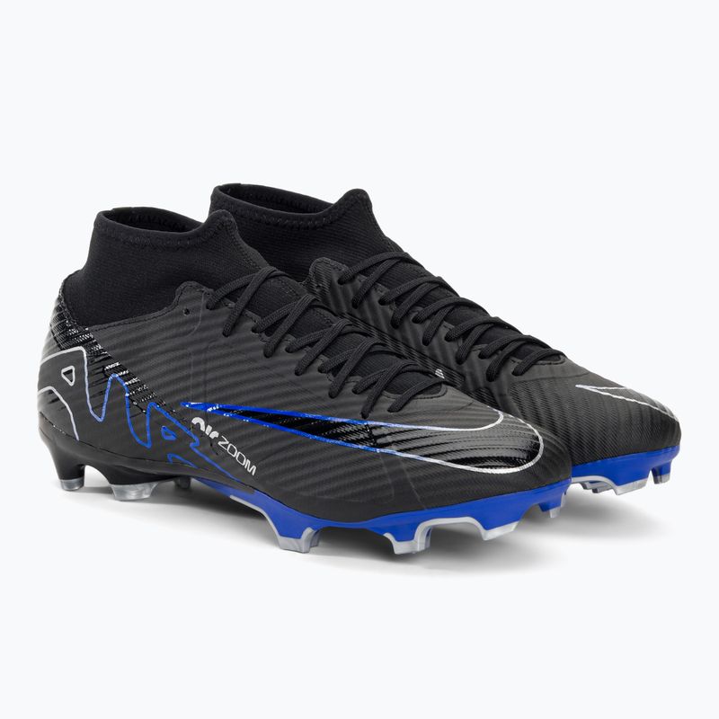 Nike Zoom Mercurial Superfly 9 Academy MG scarpe da calcio nero / cromo / iper reale 4