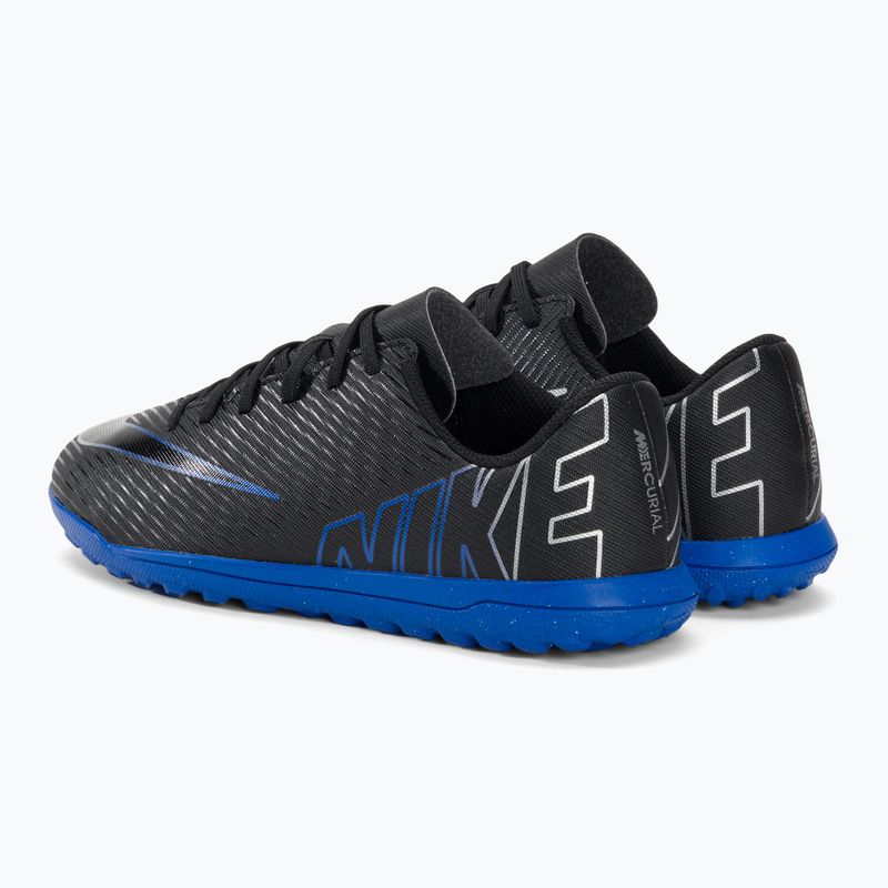 Scarpe da calcio per bambini Nike JR Mercurial Vapor 15 Club TF nero/cromo/iper reale 3