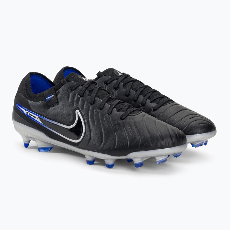 Nike Tiempo Legend 10 Pro FG scarpe da calcio nero / cromo / iper reale 4