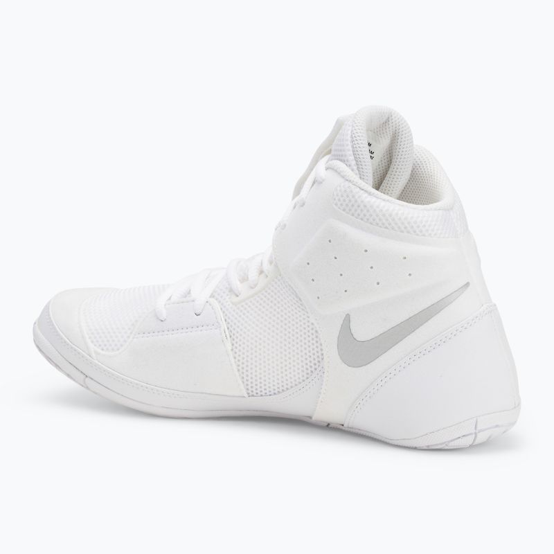 Scarpe da wrestling Nike Fury bianco/argento metallico 3