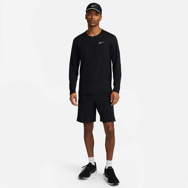 Uomo Nike Miler Dri-Fit UV nero, manica lunga da corsa 2