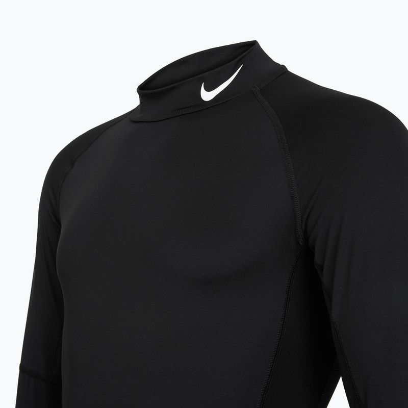 Uomo Nike Pro Dri-Fit Mock-Neck manica lunga da allenamento nero/bianco 8