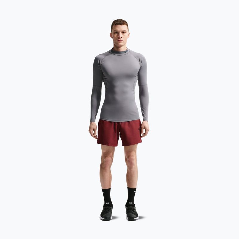 Longsleeve da allenamento da uomo Nike Pro Dri-Fit Mock-Neck smoke grey/black 2