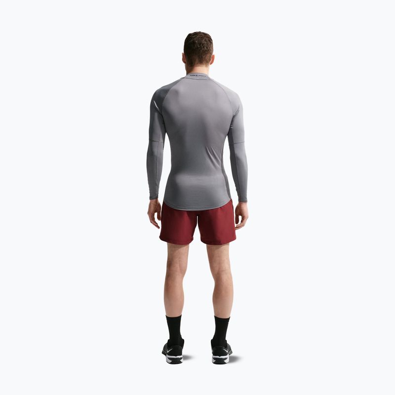 Longsleeve da allenamento da uomo Nike Pro Dri-Fit Mock-Neck smoke grey/black 3