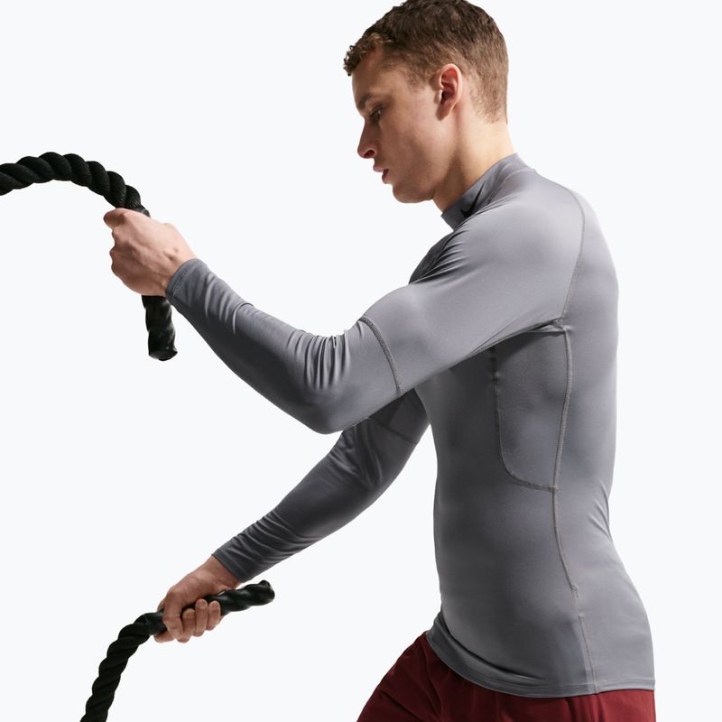 Longsleeve da allenamento da uomo Nike Pro Dri-Fit Mock-Neck smoke grey/black 5