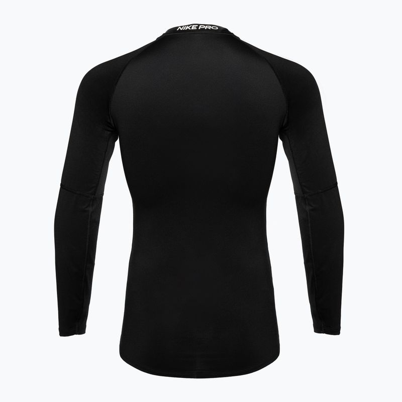 Uomo Nike Pro Dri-Fit Tight Fitness Longsleeve nero/bianco 2