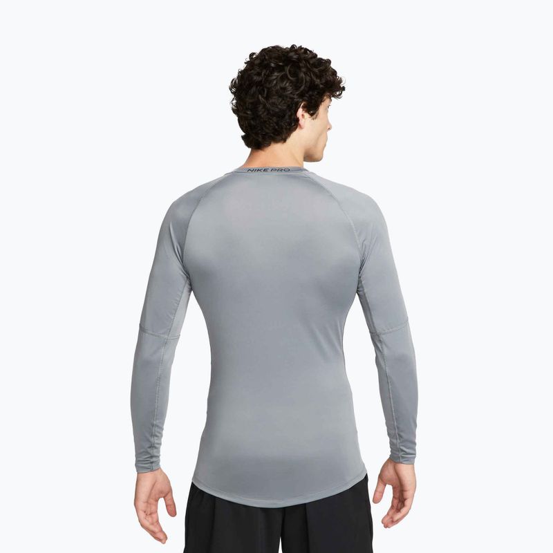 Longsleeve treningowy męski Nike Pro Dri-Fit Tight Fitness smoke grey/black 3
