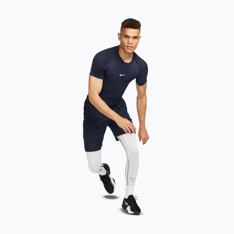 Maglia training da uomo Nike Pro Dri-Fit Tight SS Fitness obsidian/white 2