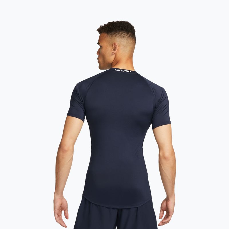 Maglia training da uomo Nike Pro Dri-Fit Tight SS Fitness obsidian/white 3