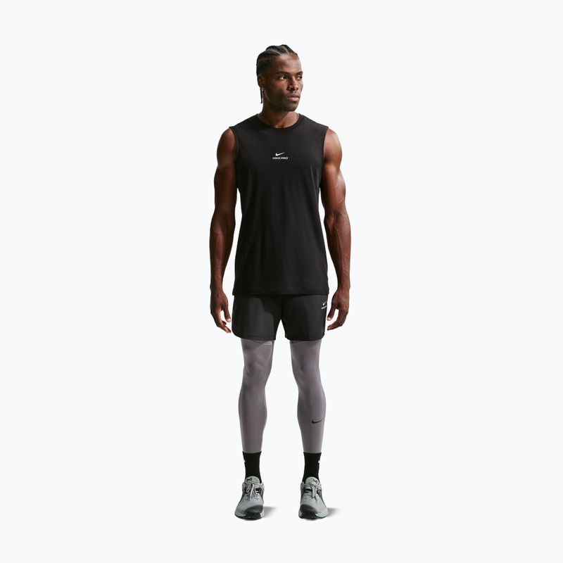 Leggings da allenamento uomo Nike Pro Dri-Fit Tight Fitness smoke grey/black 2