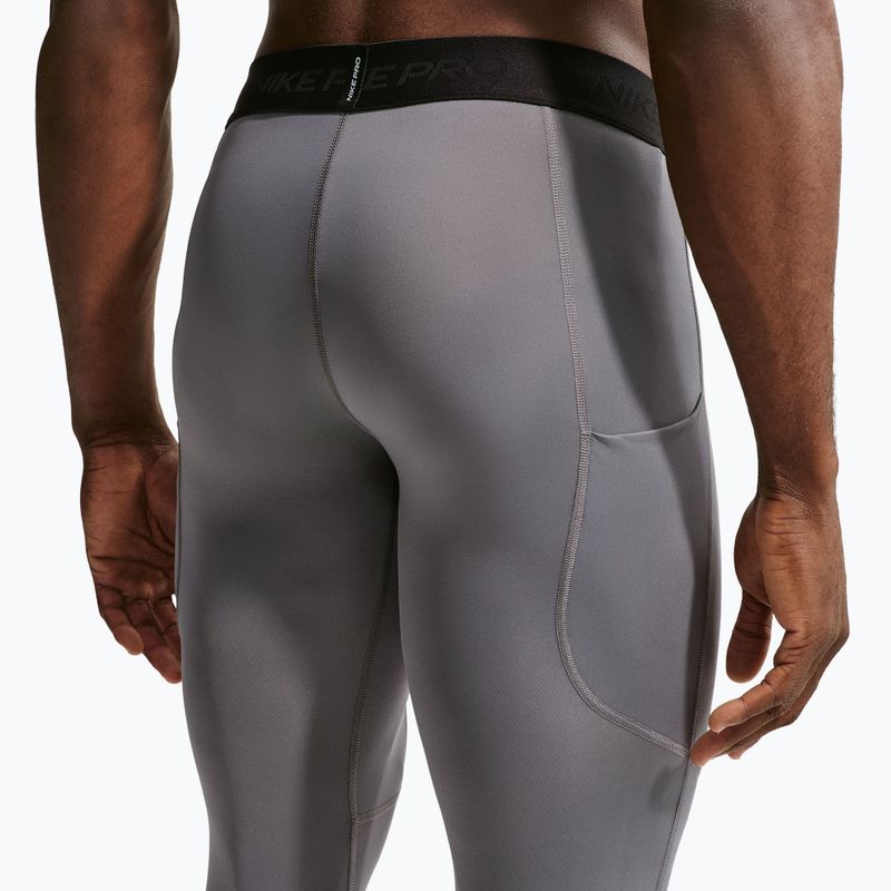 Leggings da allenamento uomo Nike Pro Dri-Fit Tight Fitness smoke grey/black 5