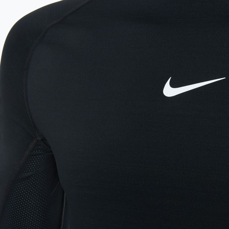 Maniche lunghe da allenamento da uomo Nike Pro Warm LS nero/bianco 3
