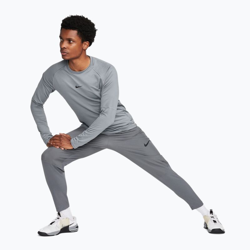 Longsleeve da allenamento da uomo Nike Pro Warm smoke grey/black 3
