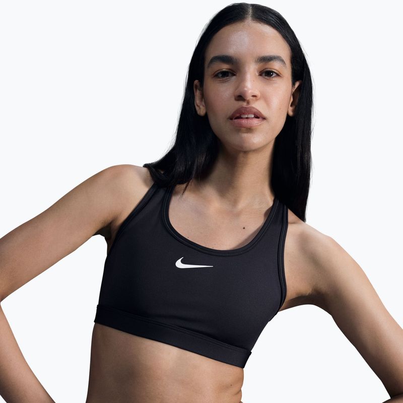Reggiseno da allenamento Nike Swoosh Medium Support nero/bianco 4