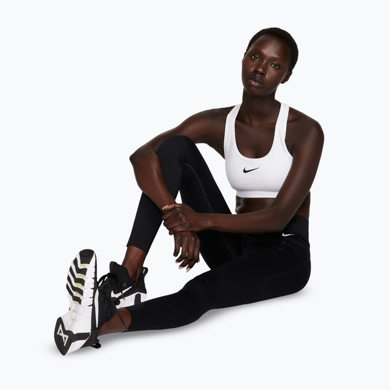 Reggiseno sportivo Nike Swoosh Medium Support white/stone mauve/black 5