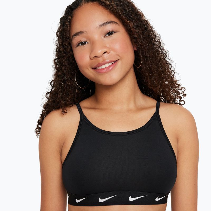 Reggiseno sportivo da bambina Nike One black/white 4