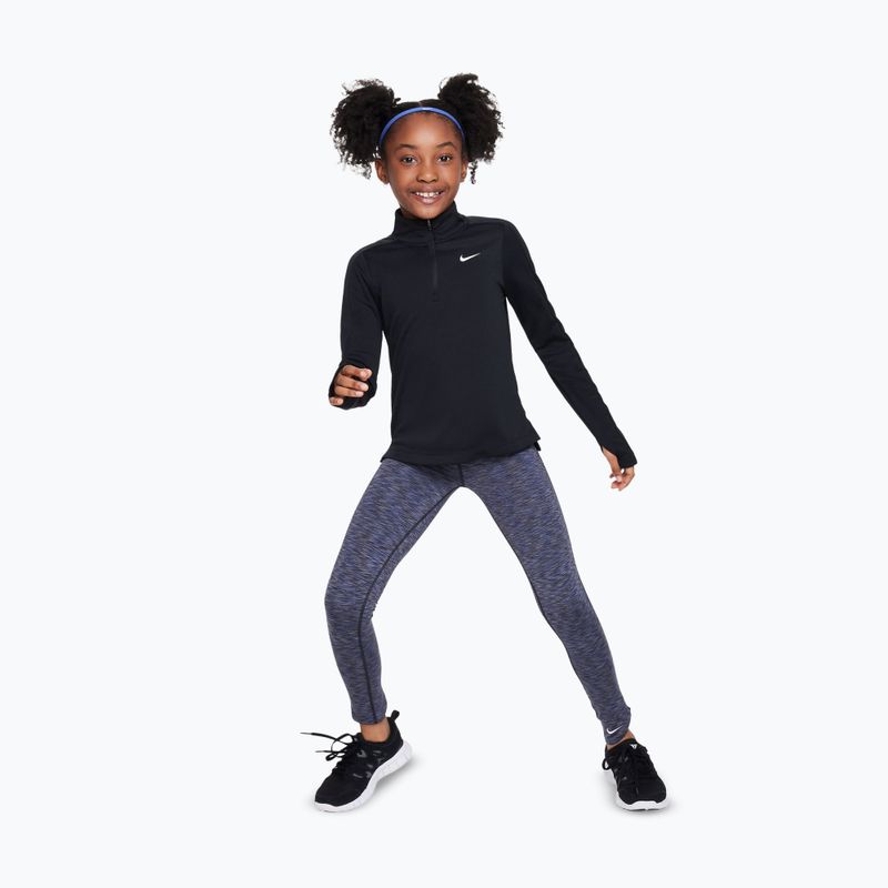 Maglia a maniche lunghe da allenamento per bambini Nike Dri-Fit 1/4 Zip black/white 2