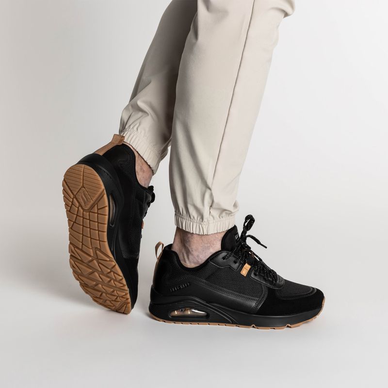 Scarpe da uomo SKECHERS Uno Layover nero 2