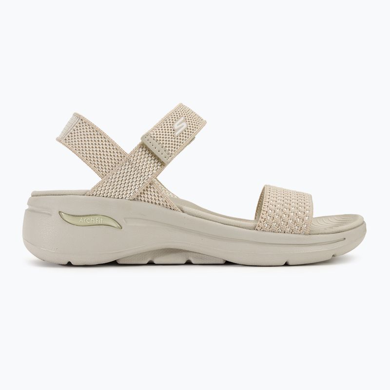 SKECHERS Go Walk Arch Fit Sandal Donna beige lucido 2