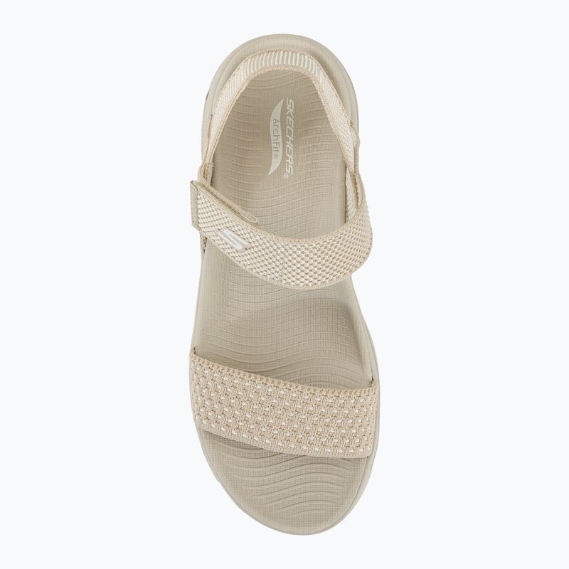 SKECHERS Go Walk Arch Fit Sandal Donna beige lucido 6