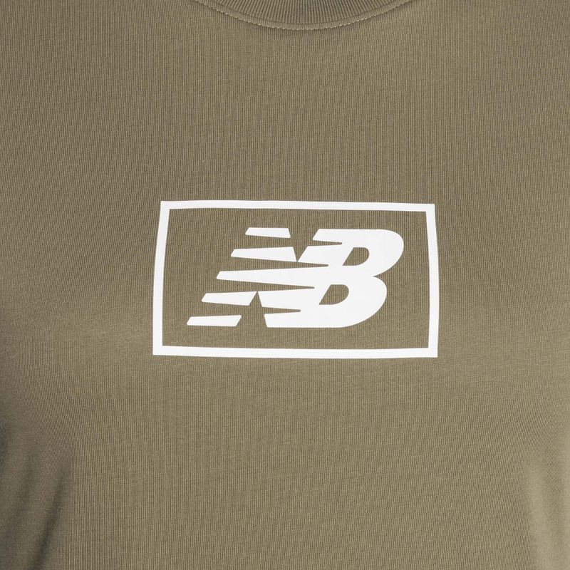 Maglia di cotone New Balance Essentials da donna, verde 6
