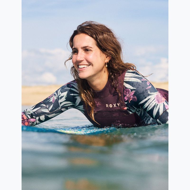 Muta per nuoto da donna ROXY 4/3 mm Swell Natural Front Zip black multi 9