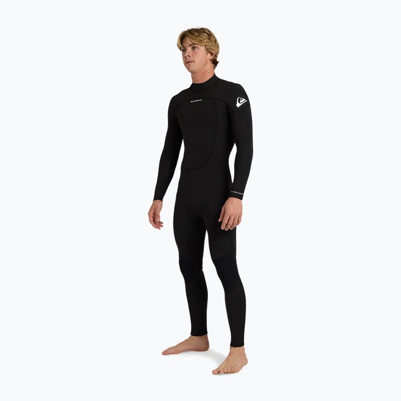 Muta da nuoto da uomo Quiksilver Prologue+ 3/2 mm Back Zip Flatlock black 3